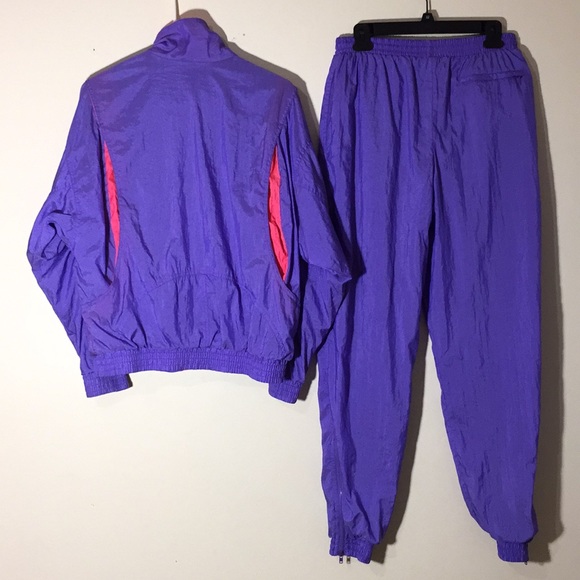 Vintage Early 90s Nike Purple Pink Windbreaker Tracksuit Medium - Picture 2 of 6